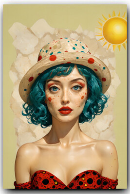 Polka Dot Sun 4 x 6 inch Exclusive Art Print Collectible Photo 10098