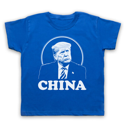 DONALD TRUMP CHINA PARODIE AMERIKANISCHER PRÄSIDENT USA KINDER KINDER T-SHIRT