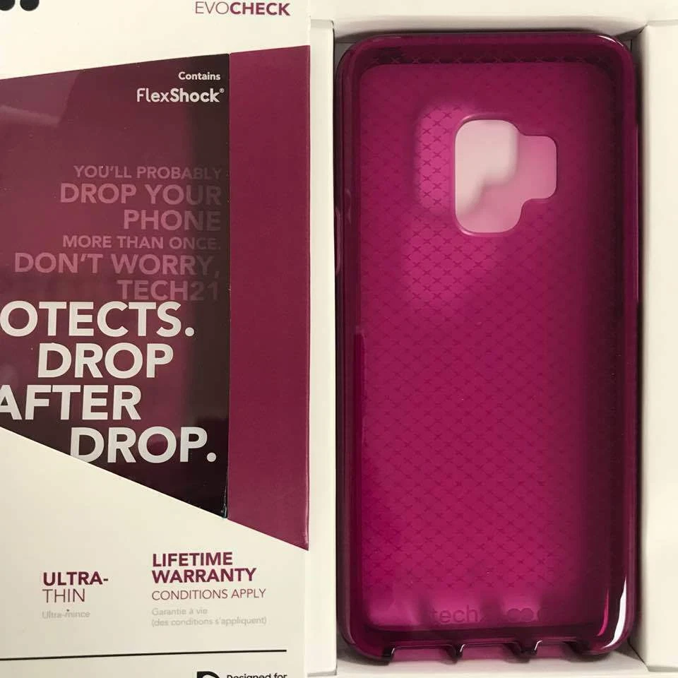 Funda Flexible Silicona Tech21 Evo Check para Samsung Galaxy S9 - Rosa Fucsia Foto 2 de 4