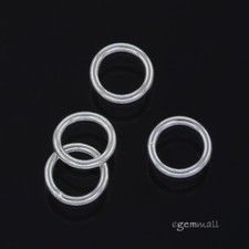 6 Sterling Silver Closed Jump Ring 7mm 18ga / 1.0mm 97512