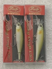 (LOT OF 2) LUCKY CRAFT POINTER 65DD-SP 3/16oz. PEARL AYU NIP