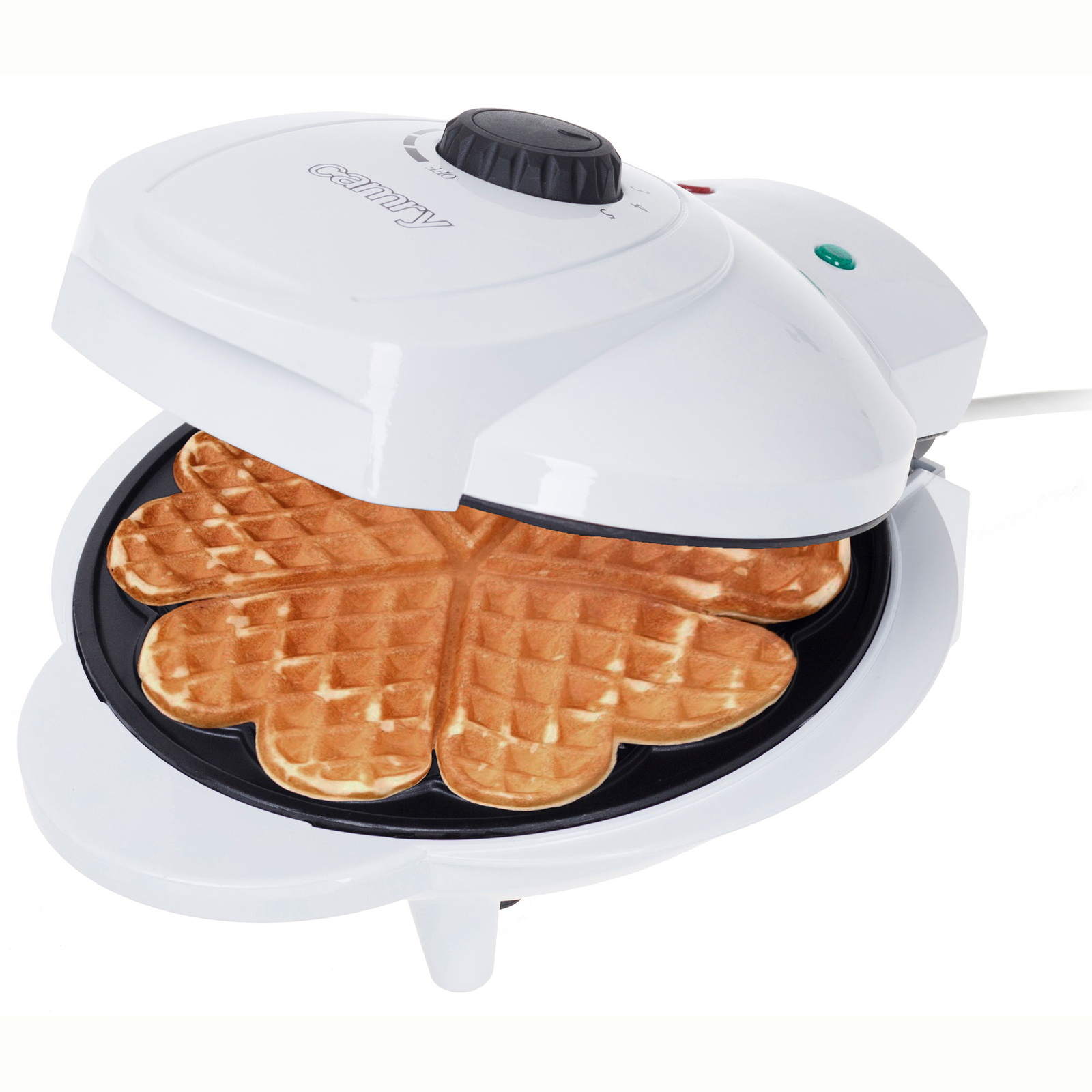 Piastra per Waffle, 5 Waffle a Forma di Cuore, Piastre Antiaderenti, Regolabile