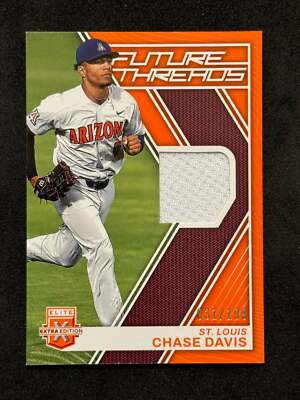 2023 Panini Elite Extra Edition Future Threads Orange Chase Davis 031/199