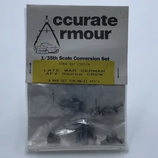 Accurate Armor 1/35 Late War German AFV Recce Crew FS01/M Metal Figure Kit WWII