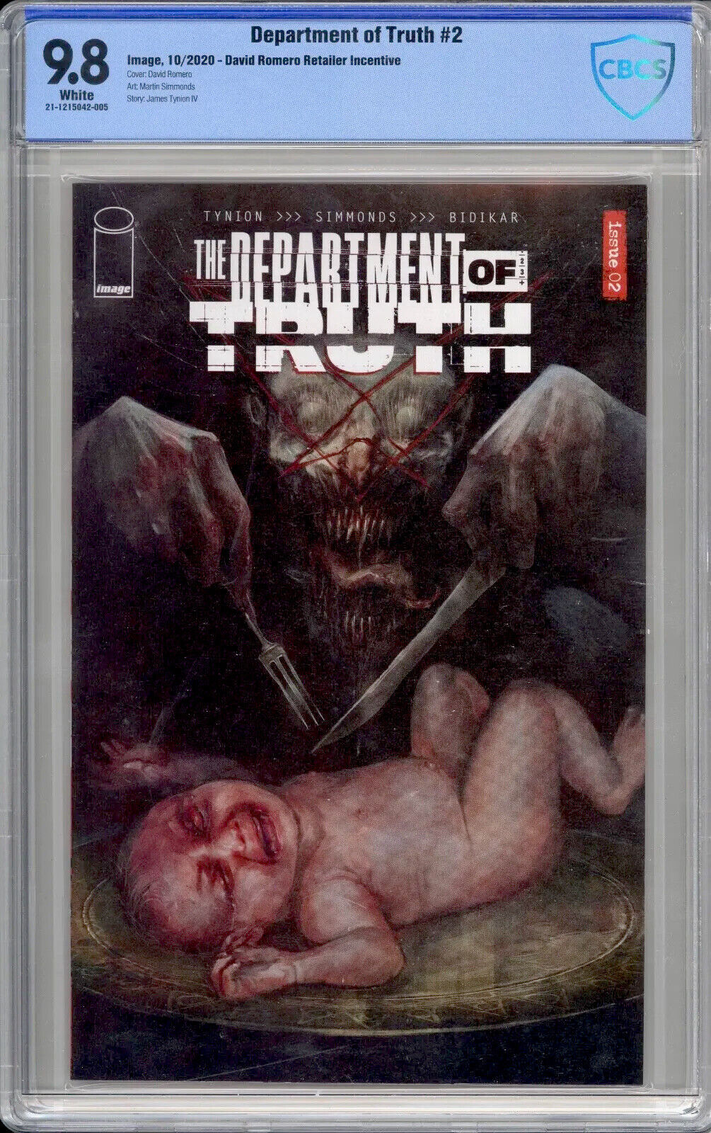 The Department of Truth 2 David Romero Retailer Incentive "Baby Eater" 9.8