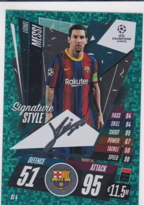 LIONEL MESSI Soccer 2020/21 Topps Match Attax $$ Extra Signature Style #SI4 RARE