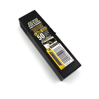 50 x Olfa Excel Black LBB Ersatzklingen 18mm Klingen Cuttermesser Wrapping T039