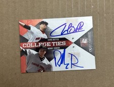 2010 Donruss EEE College Ties Bobby Doran Chad Bettis #10 Signed Auto Texas Tech