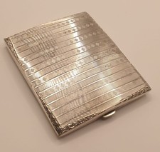 Jugendstil Zigarettenetui aus 830er Silber um 1900 ca. 104 Gramm von EWC / GB
