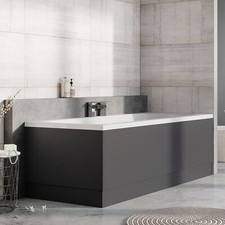 Signite Steel Grey Front Bath Panel - 1800mm