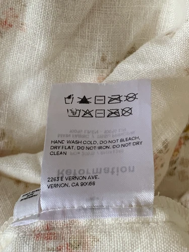 Reformation Vale Linen Dress Mildred White Floral Tie Ribbon Midi Size 2 - Picture 7 of 11
