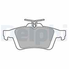 Delphi Bremsbelag-Satz Bremsklötze hinten 266227 LP3653 2271380 2252494