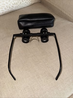 Eschenbach Tele 3x Distance Binocular System Magnifier Glasses Germany & Case