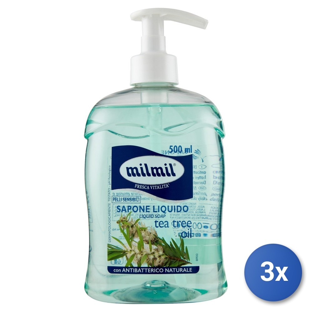 3X MIL MIL Soap 500 ML Tea Tree