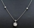 PENNY PREVILLE 18K White Gold Bezel Pendant 1/2ctw Round Cut Diamond Necklace — photo 8