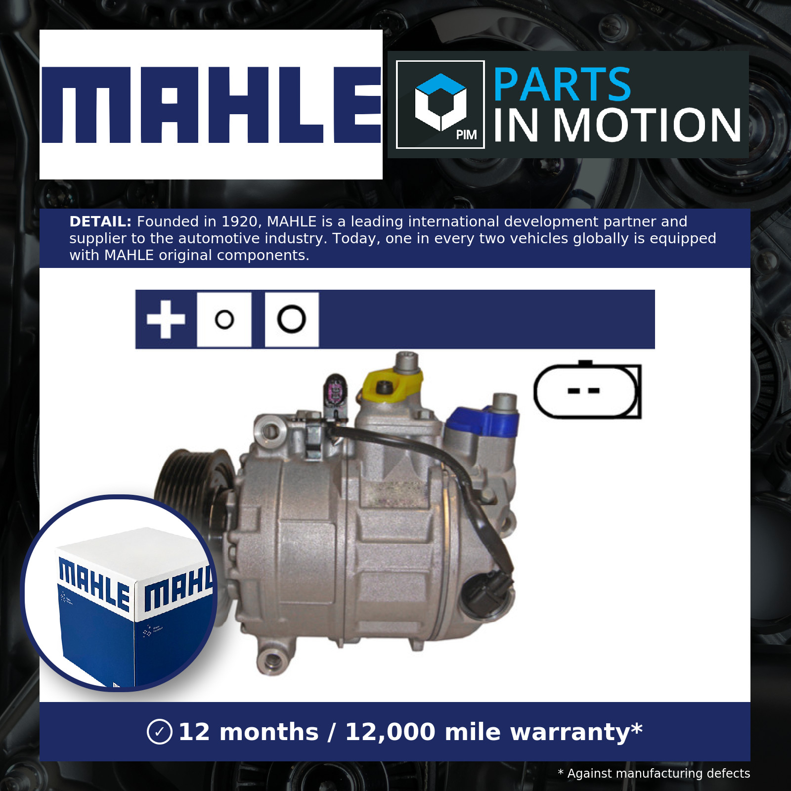 Air Con Compressor ACP110000S Mahle 7L6820803F 7L6820803J 7L6820803K 7L6820803M - Image 13
