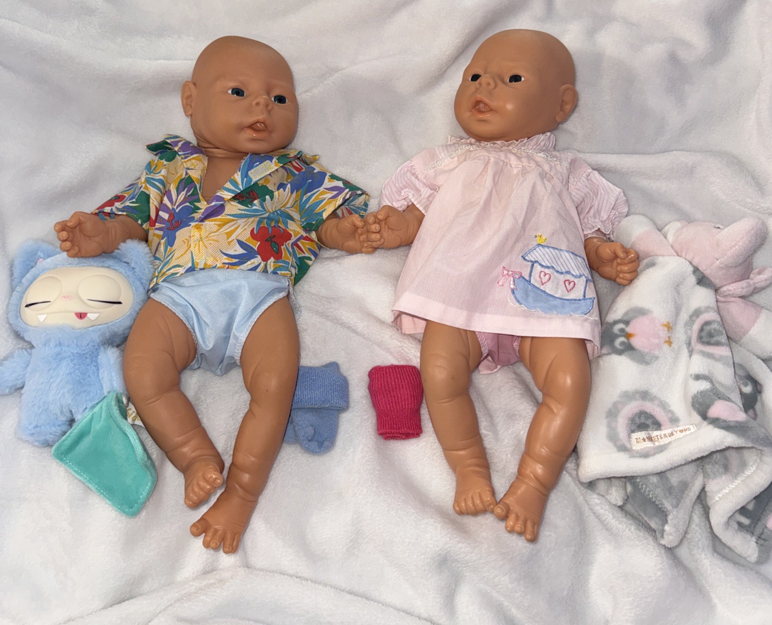 Anatomically Correct Baby Doll Twins Boy & Girl 