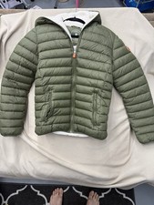 Boys Green Save The Duck Winter Jacket Preowned