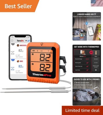 Elegant Rechargeable Wireless Meat Thermometer - Ideal Gift for Grill Lovers