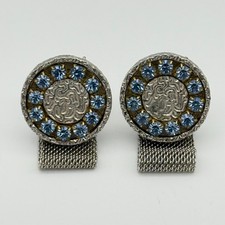 Vintage Silver Tone Round Textured Metal Cuff...