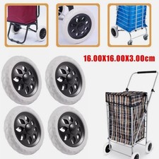 Spare Caster 6.3" Dia 4Pcs Rubber Foaming Shopping Trolley Replacement Wheels