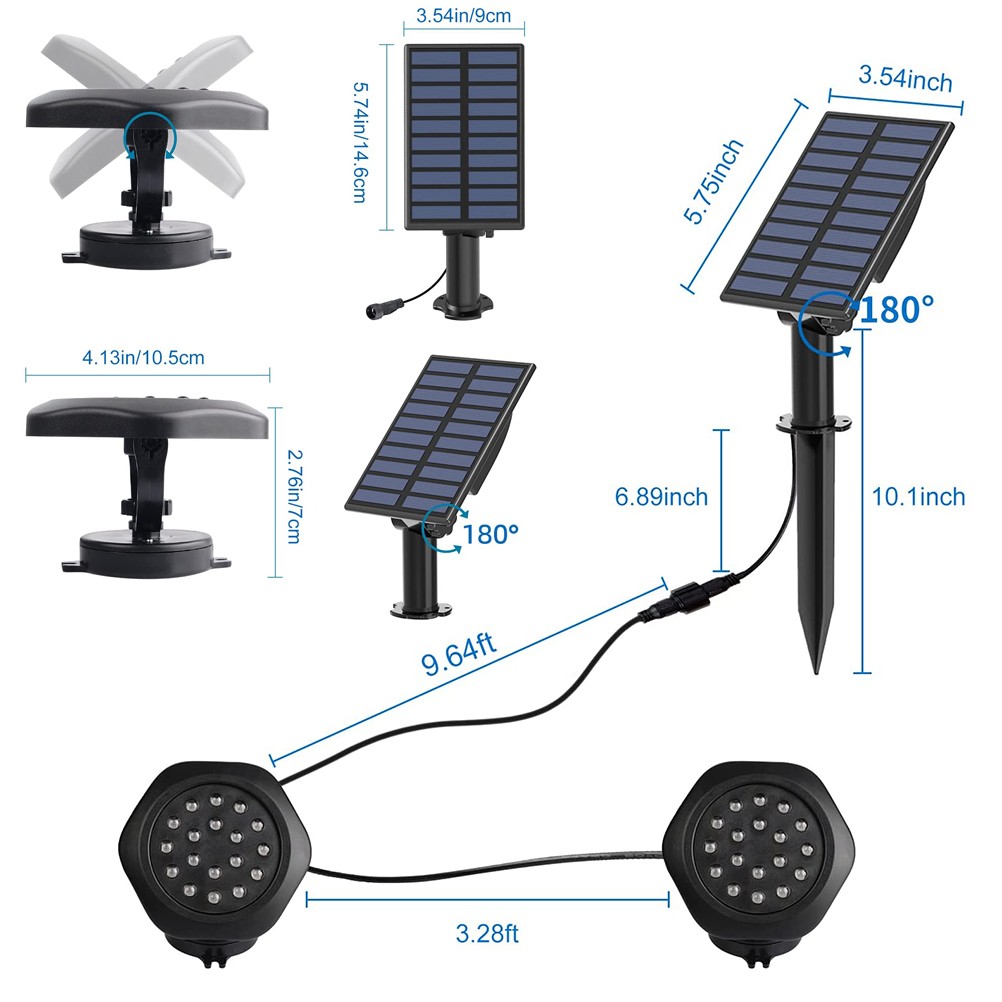Solar Powered Pond Lights Solar Underwater Pond Lights IP68 Waterproof