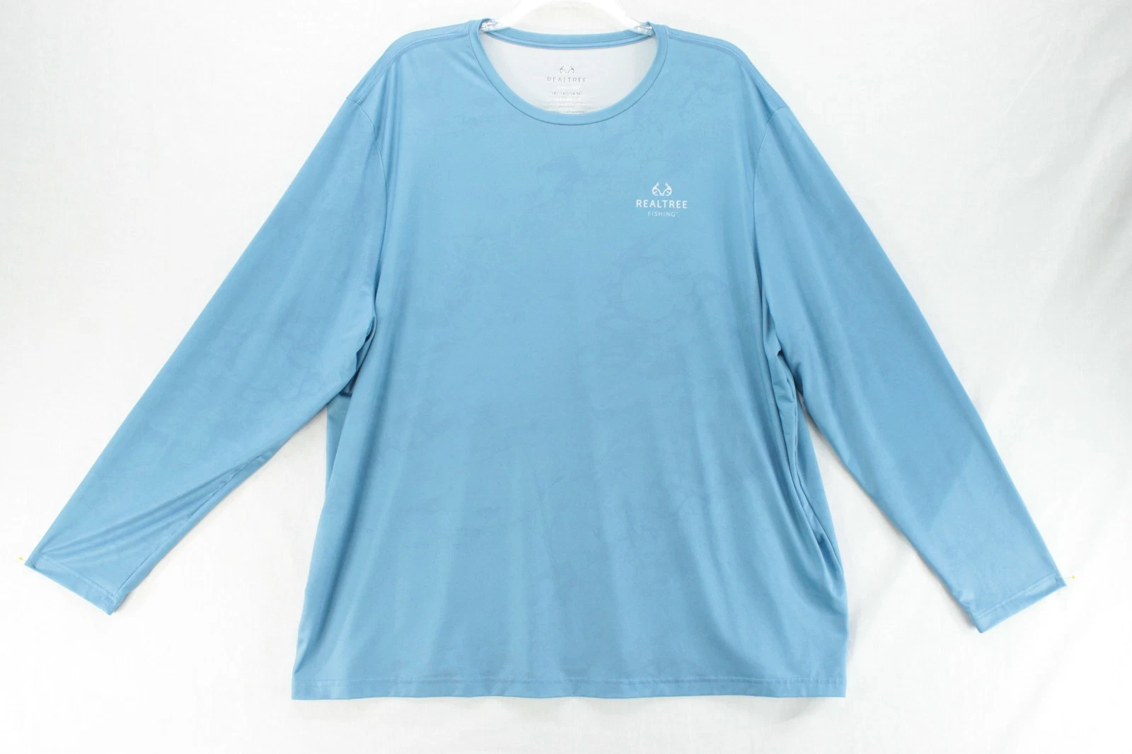 Realtree Fishing Shirt Mens 3XL Blue Long Sleeve Performance Rashguard Outdoors