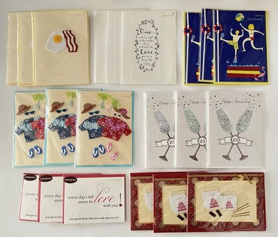 NEW LOT OF 21 PAPYRUS ANNIVERSARY WEDDING CONGRATULATION CARDS $163.95 VALUE