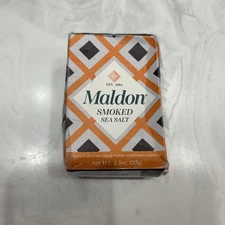 Maldon Smoked Sea Salt Flakes, 4.4 oz (125 g) Kosher Natural Gently Smoked 