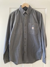 Carhartt Shirt Men  s Small Rugged Flex Relaxed Fit Midweight Canvas Long Sleeve