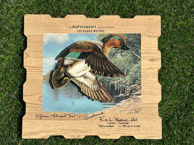 Duck Hunt Ad Johnson Sea-Horse Outboard Motor Boat Marina 3D Sign Duck Edmonton