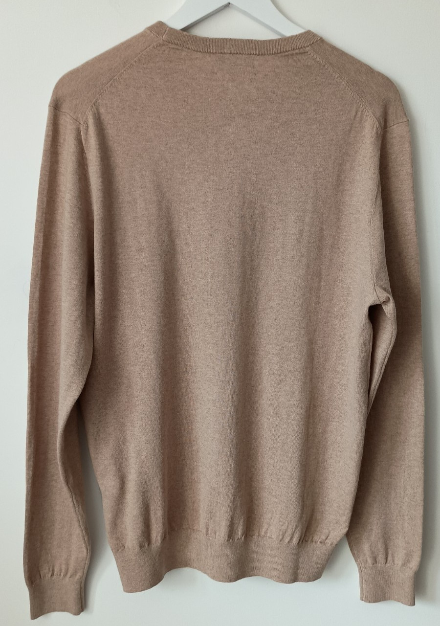 HACKETT - BNWT  Size L  44" Beige Cotton Cashmere Crew Neck Mens Jumper RRP £155 image 8