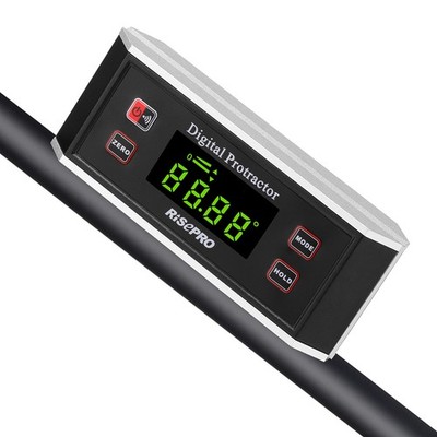 Inclinometer, RISEPRO  Digital Protractor Angle Finder Level Black 