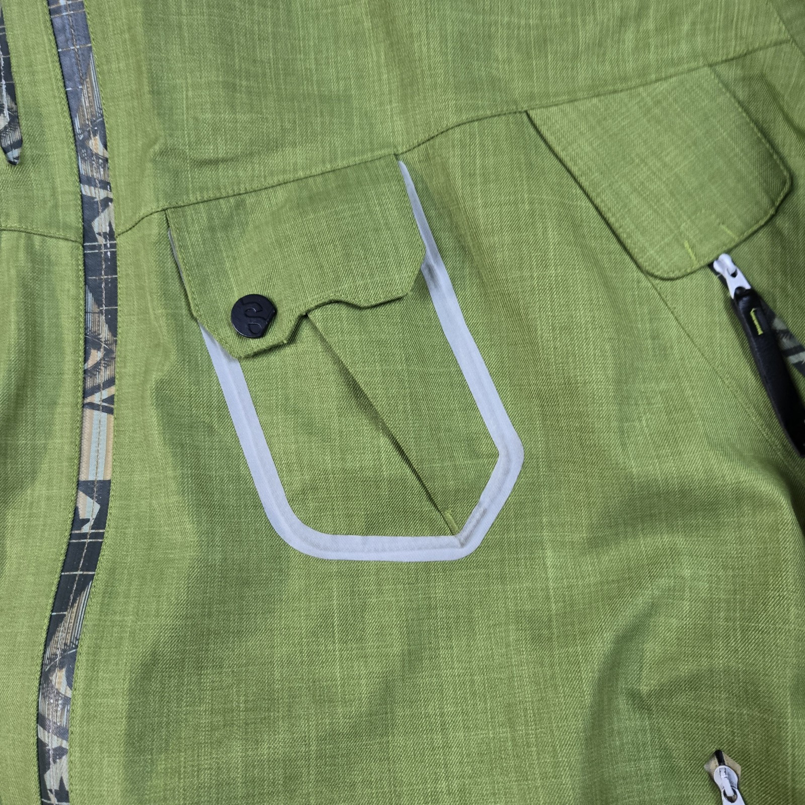 Giacca sci Salomon Recco uomo XXL verde con cappuccio cappotto outdoor logo comode tasche