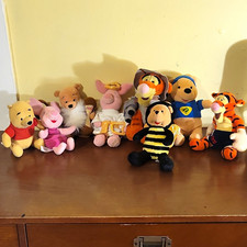Disney Winnie the Pooh Plush Lot Pooh Piglet Tiggerr Small 6-14 in