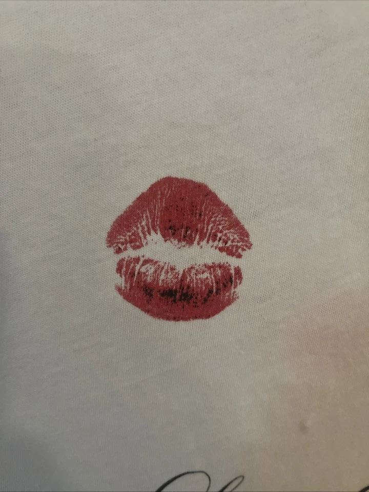NWT WILDFOX SMALL WHITE W/Red Lips LOVE JUNKIE 100% Cotton Tshirt - Image 3 of 4