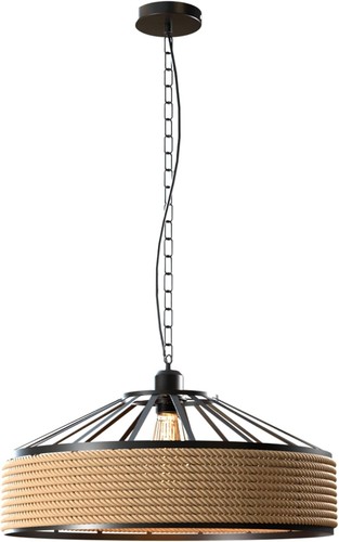 Vintage Retro Industrie Loft Hanfseil Eisen Pendelleuchte Deckenleuchte Retro Lampe UK - Bild 40 von 41