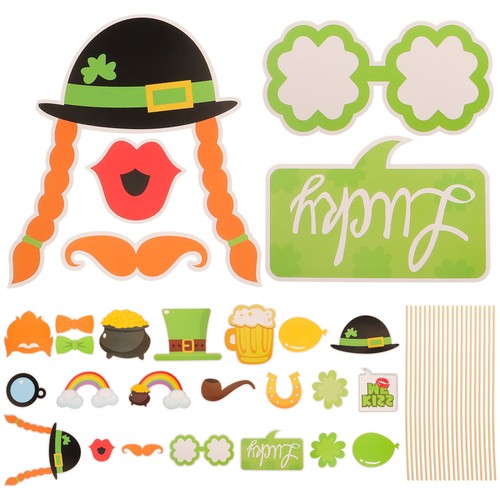 22 Pcs Four-leaf Clover Props St Patricks Day Accessories St. Patrick's Photo - Picture 8 of 12