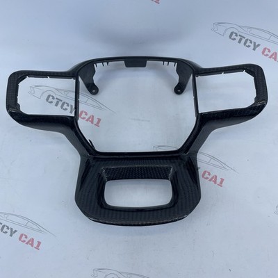 Real Carbon Fiber Steering Wheel Trim Fit Ford F150 F-150 F250 Raptor 2021-2024