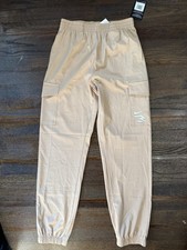 Nike 3 Brand Kids Sportswear Cargo Tan Jogger Pants Polyester large new