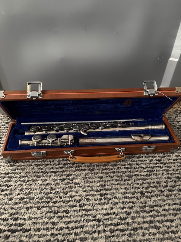 Vintage (4) pc Heimer student Flute (Musical Instrument) w/ Case