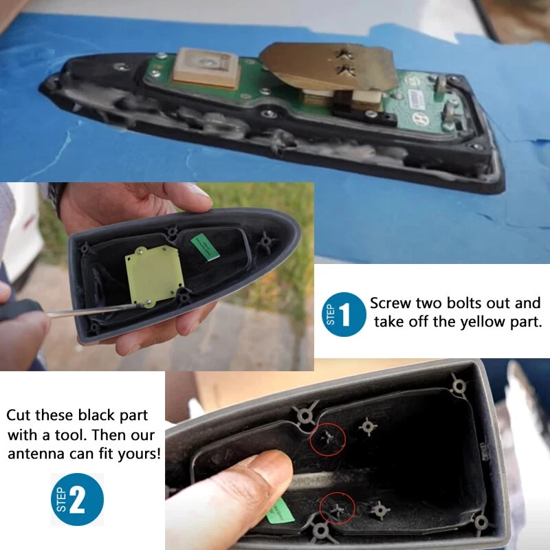 For Kia Optima 2013~2016 Gloss Black Fin Antenna Cover Signal Radio AM/FM Aerial - Image 4 of 4