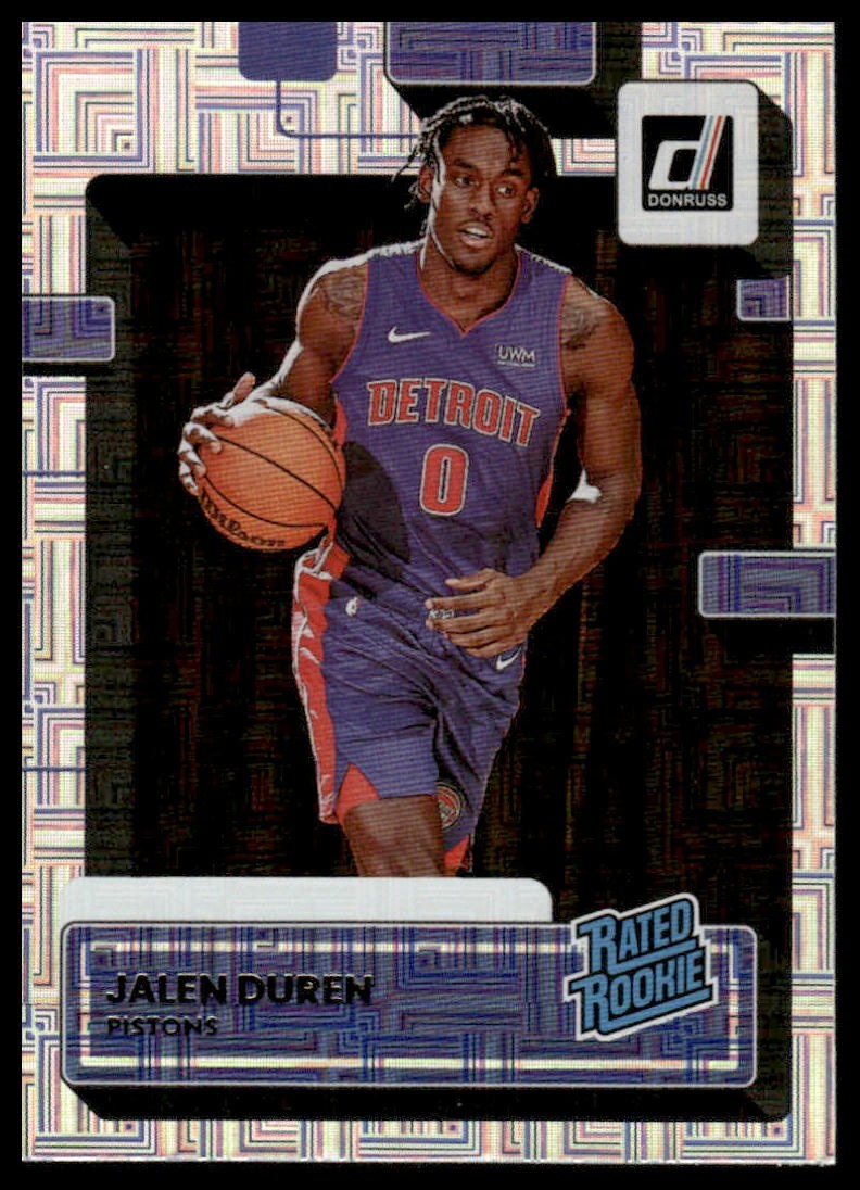 2022-23 Donruss #213 Jalen Duren Rookie Choice Detroit Pistons