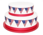 Cake Topper USA American Stars & Stripes Flag Bunting Edible Wafer Paper/Icing