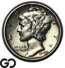 1942/1 Mercury Dime, Highly Coveted Choice XF++/AU RARE Key Date Mint ERROR!