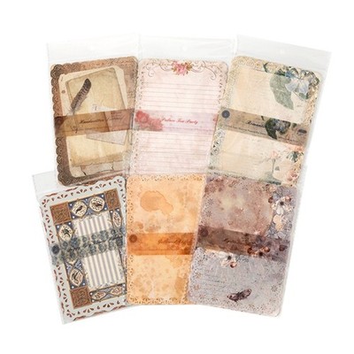 10Pcs Vintage Scrapbooking Paper Aesthetic Lace Pattern Background Paper
