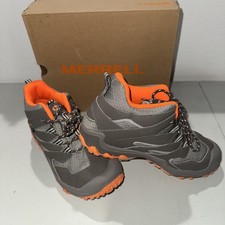 MERRELL Unisex Child Chameleon 7 Hiking Waterproof Shoe Gunsmoke/Orange 4.5 NIB