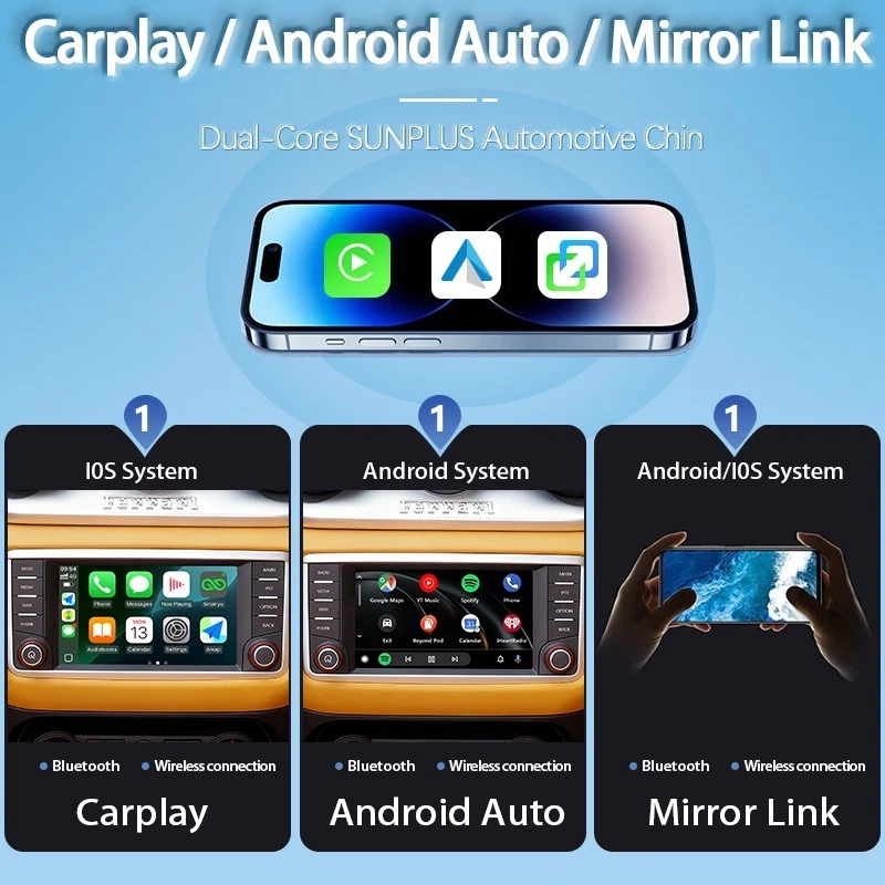 Módulo automático inalámbrico Apple CarPlay y Android para Ferrari California T 2015-2018 Foto 2 de 4