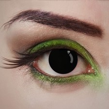 Farbige Kontaktlinsen Schwarz BLIND Halloween...