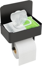JUYSON Toilet Paper Holder with Shelf Wipes Dispenser SUS304 Stainless Steel